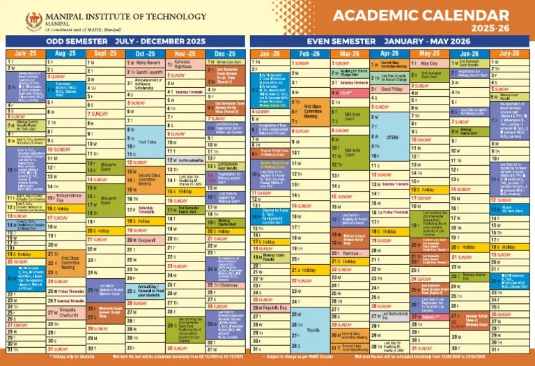 Academic Calendar 2526 Final June30 2025 PDF