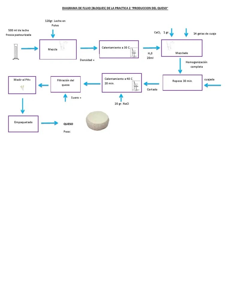 Diagrama de Flujo Bloques Queso