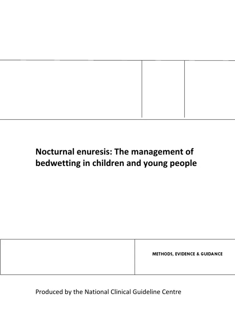 Nocturnal Enuresis Nocturnal Enuresis Urinary Incontinence