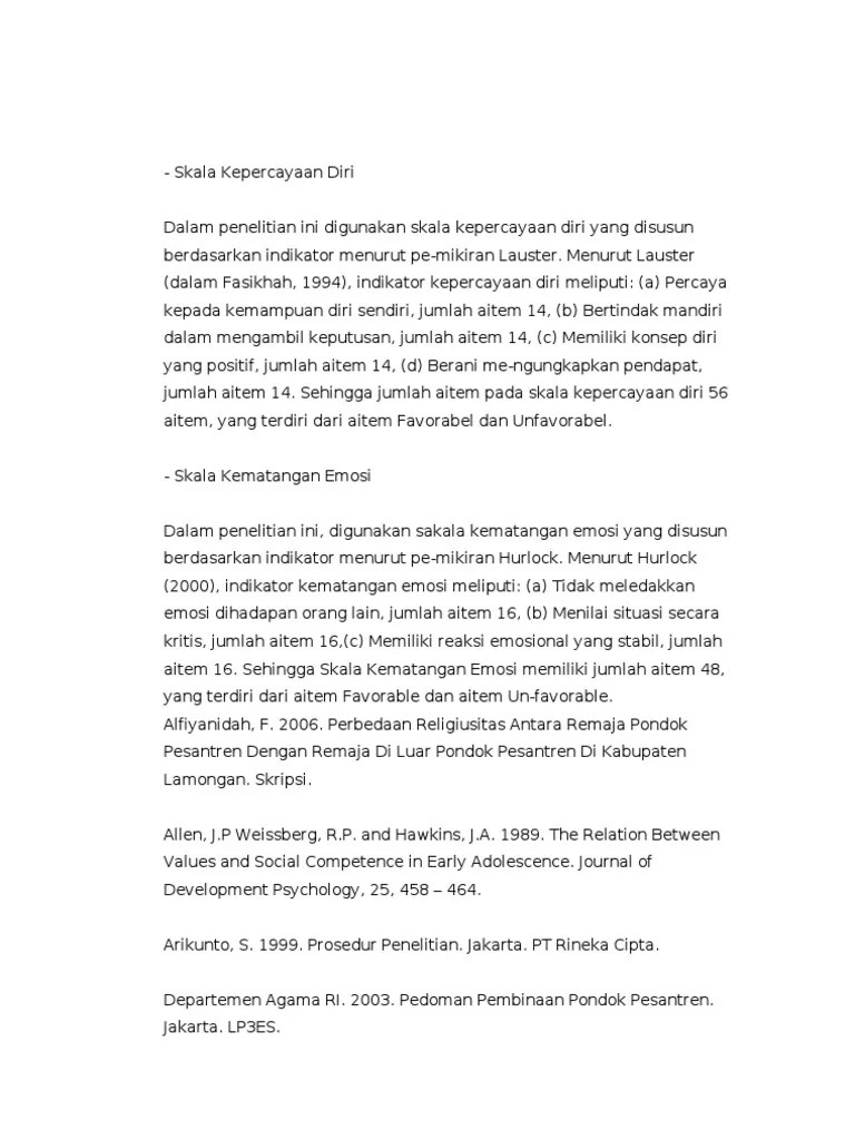 Skala Kepercayaan Diri PDF