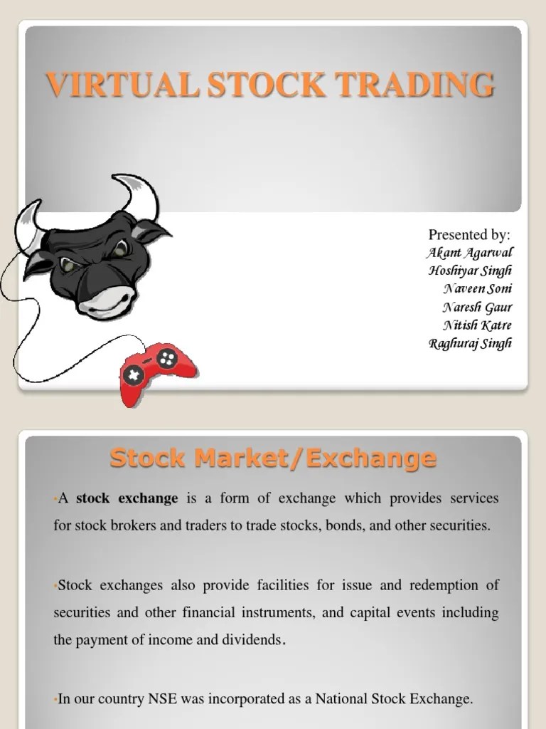 Virtual Stock Trading PDF Financial Markets Secondary Market