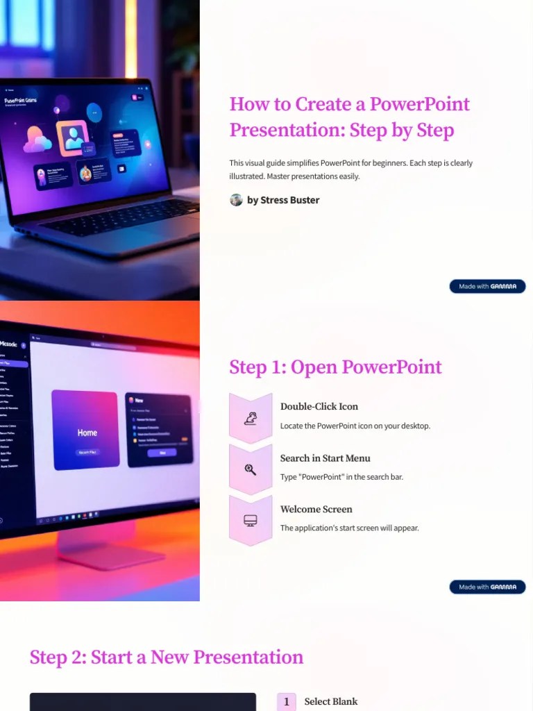 Step-by-Step PowerPoint Guide for Beginners | PDF | Icon (Computing