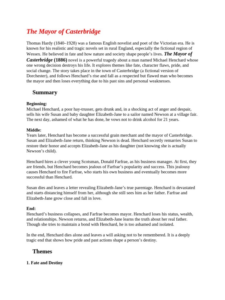 Tragic Downfall in Casterbridge PDF
