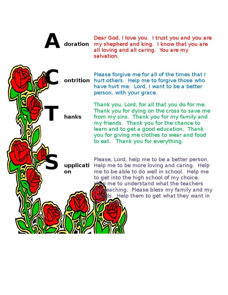 Acts Prayer Sample2