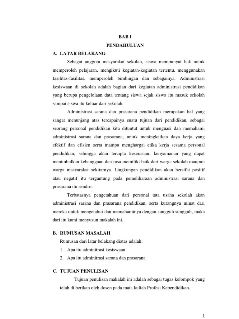 Pengertian Administrasi Kesiswaan Bangku Soal