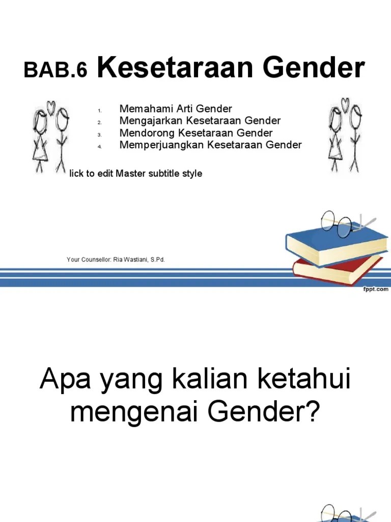BAB 6 - Kesetaraan Gender | PDF