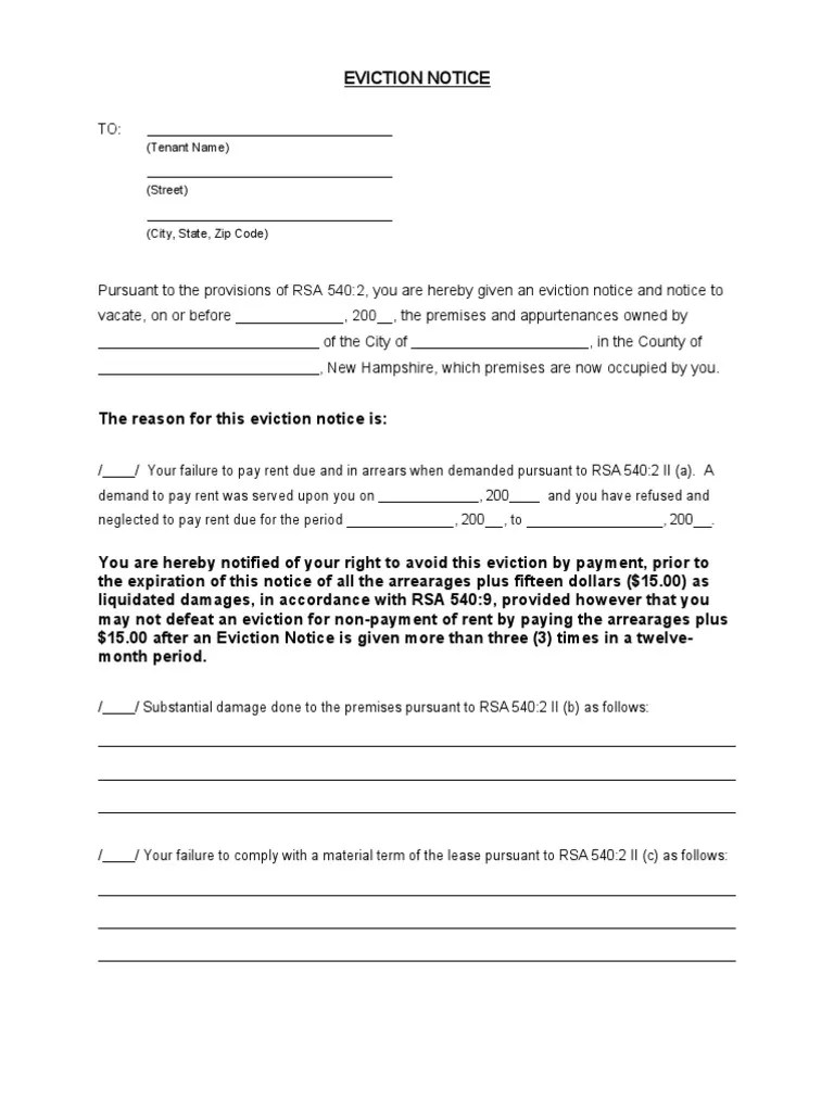 Eviction Notice