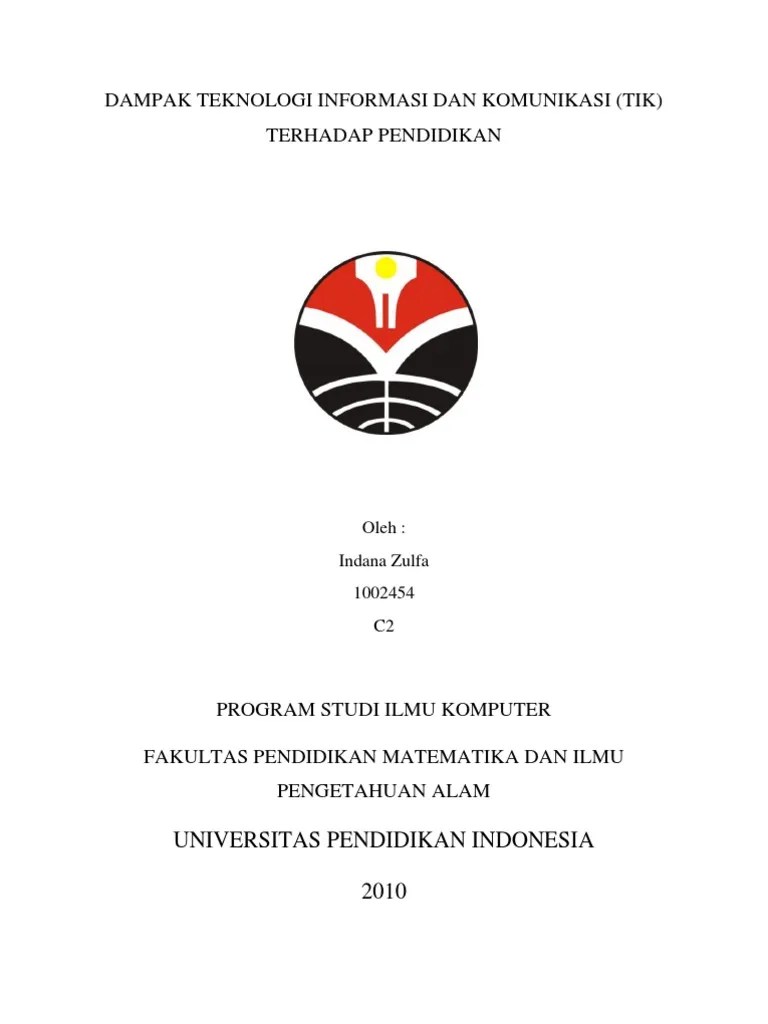Dampak Teknologi Informasi Dan Komunikasi Terhadap Pendidikan