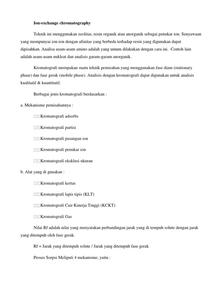 Kromatografi Penukar Ion