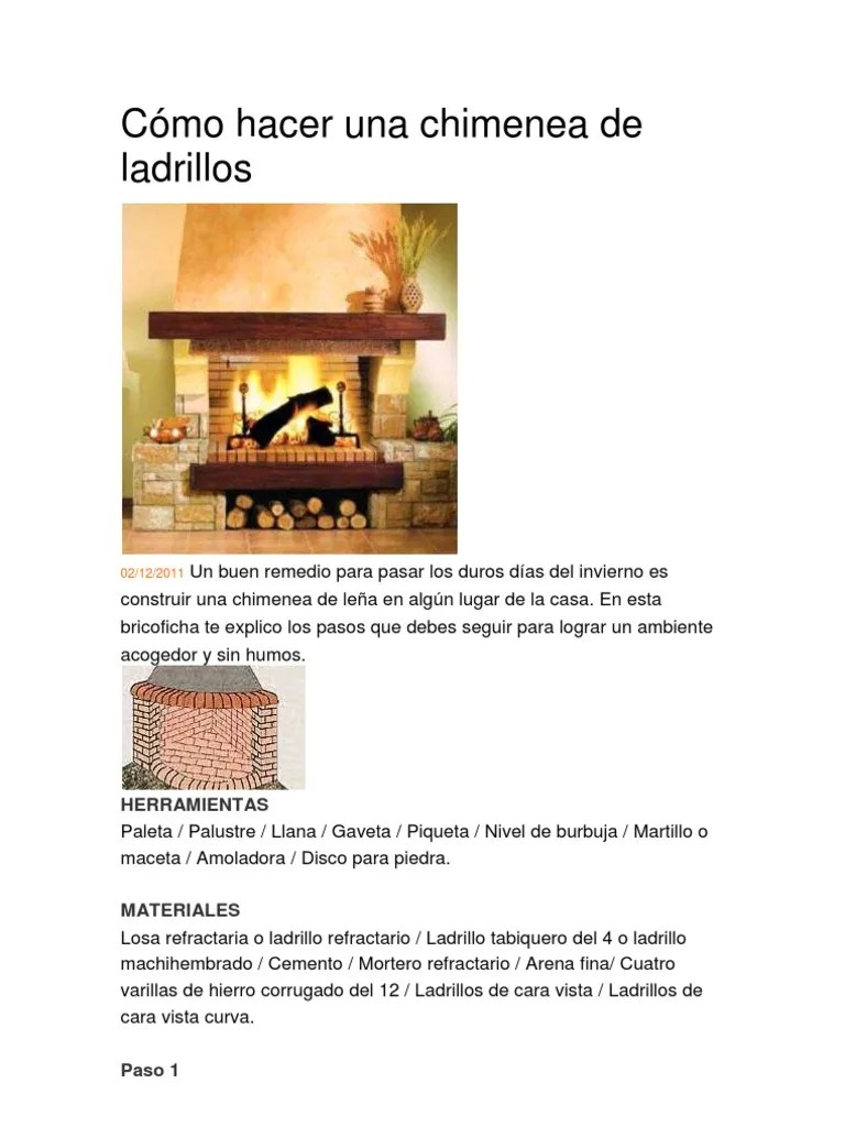 Cómo hacer una chimenea de ladrillos Ladrillo Hogar