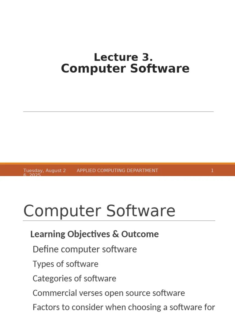 Understanding Computer Software Basics PDF Operating System