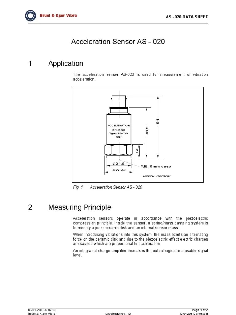 Principle of Acceleration Sensors Accelerometer Piezoelectricity