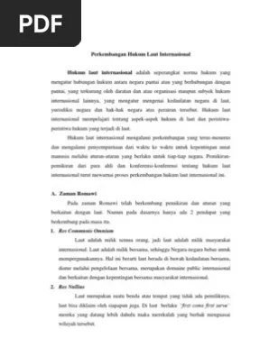 Sejarah Hukum Laut Internasional | PDF