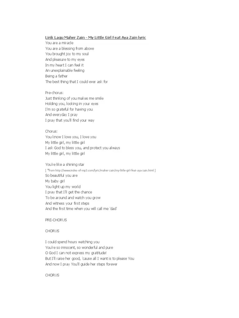 Lirik Lagu Maher Zain | PDF