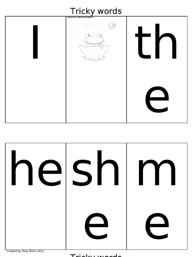 Jolly Phonics Tricky Words For T1 PDF