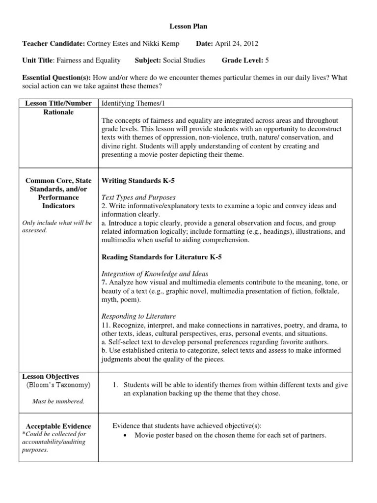 Critical Literacy Lesson Plan PDF Lesson Plan Pedagogy