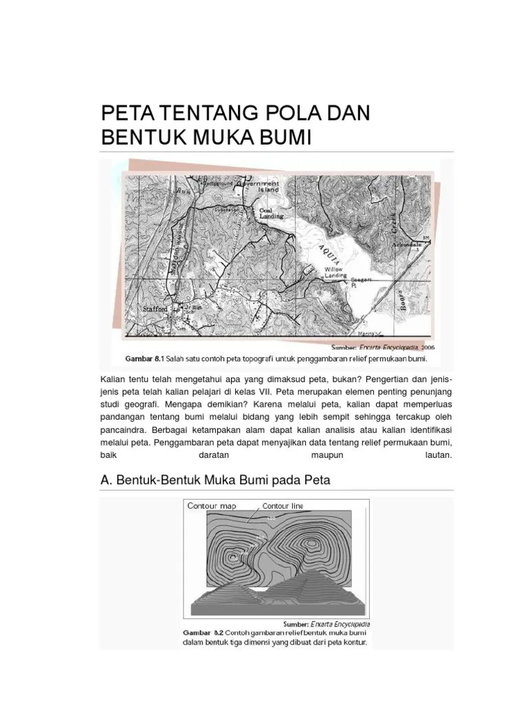 Peta Tentang Pola Dan Bentuk Muka Bumi | PDF