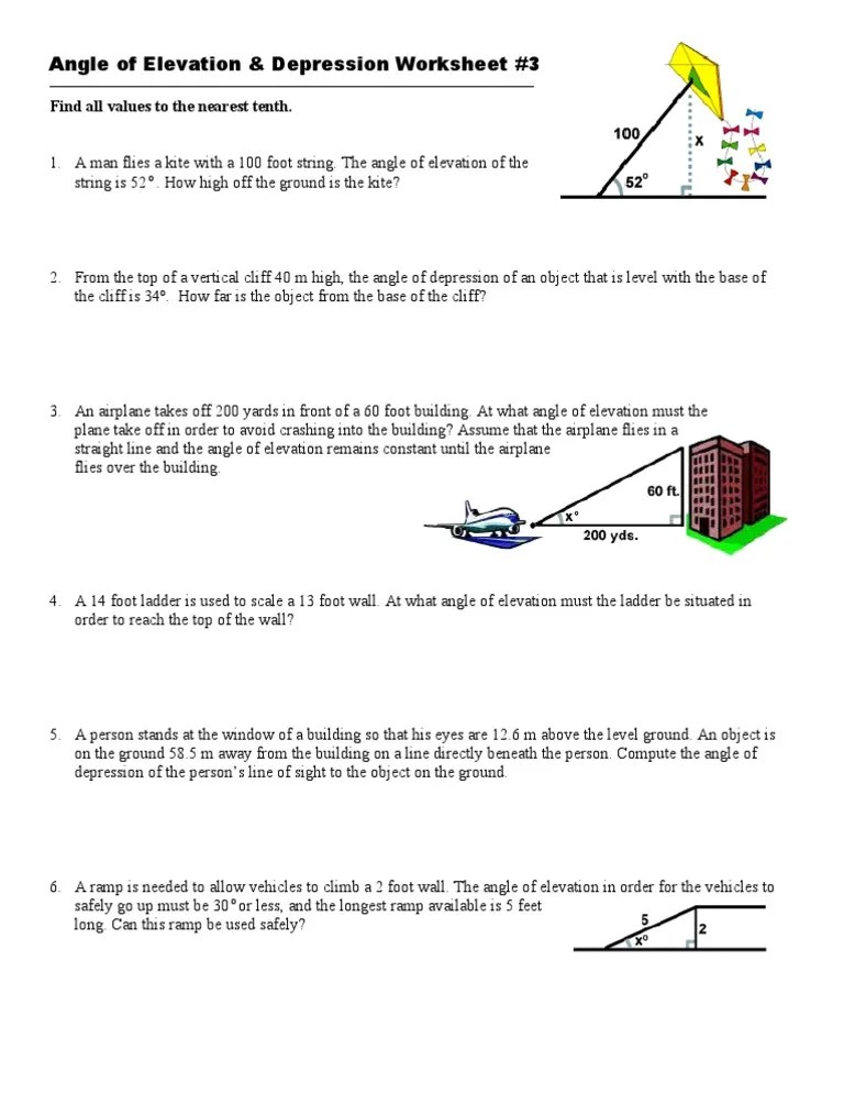 Angle of Elevation 3 PDF