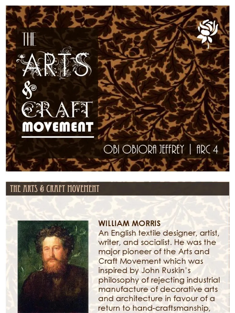 The Arts and Craft Movement PDF Arts And Crafts Movement Art Media