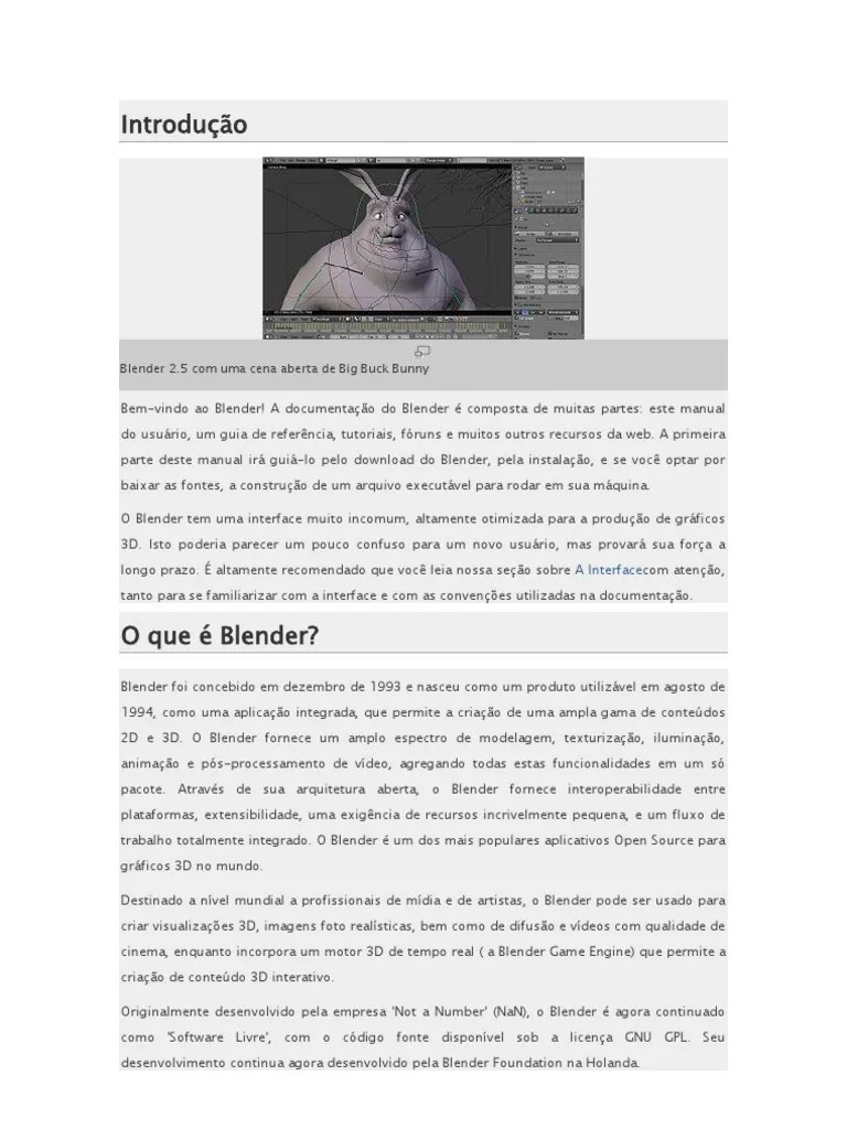 Blender Manual Pt Blender (Software) Software Gratuito