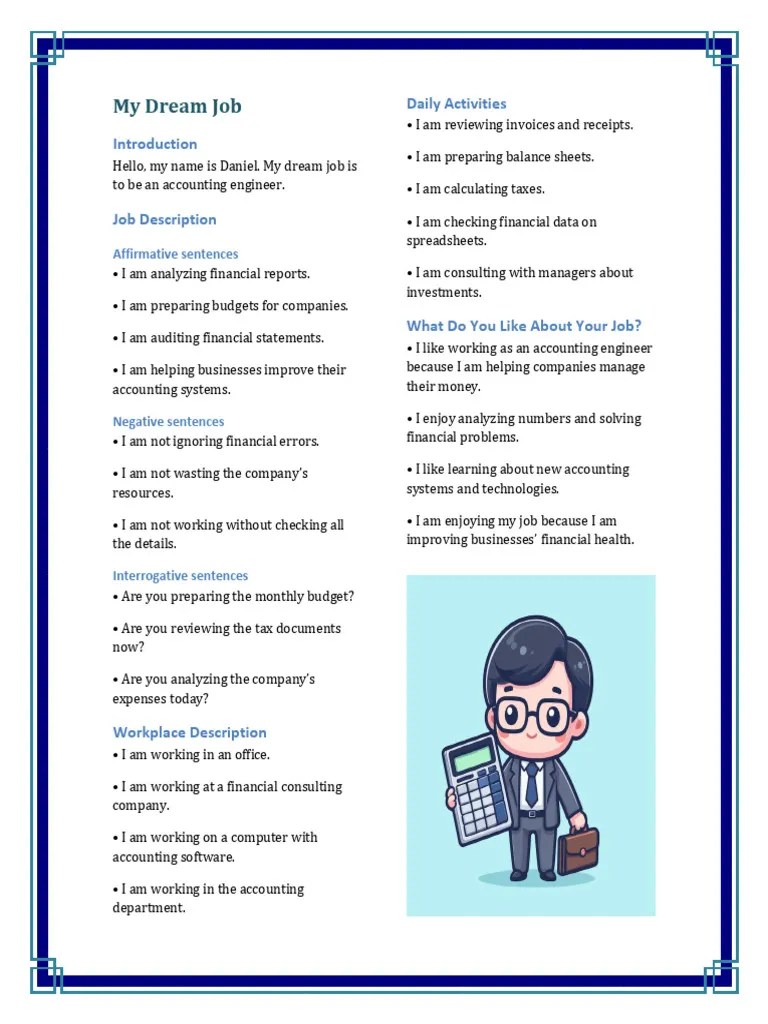 My Dream Job Daniel PDF