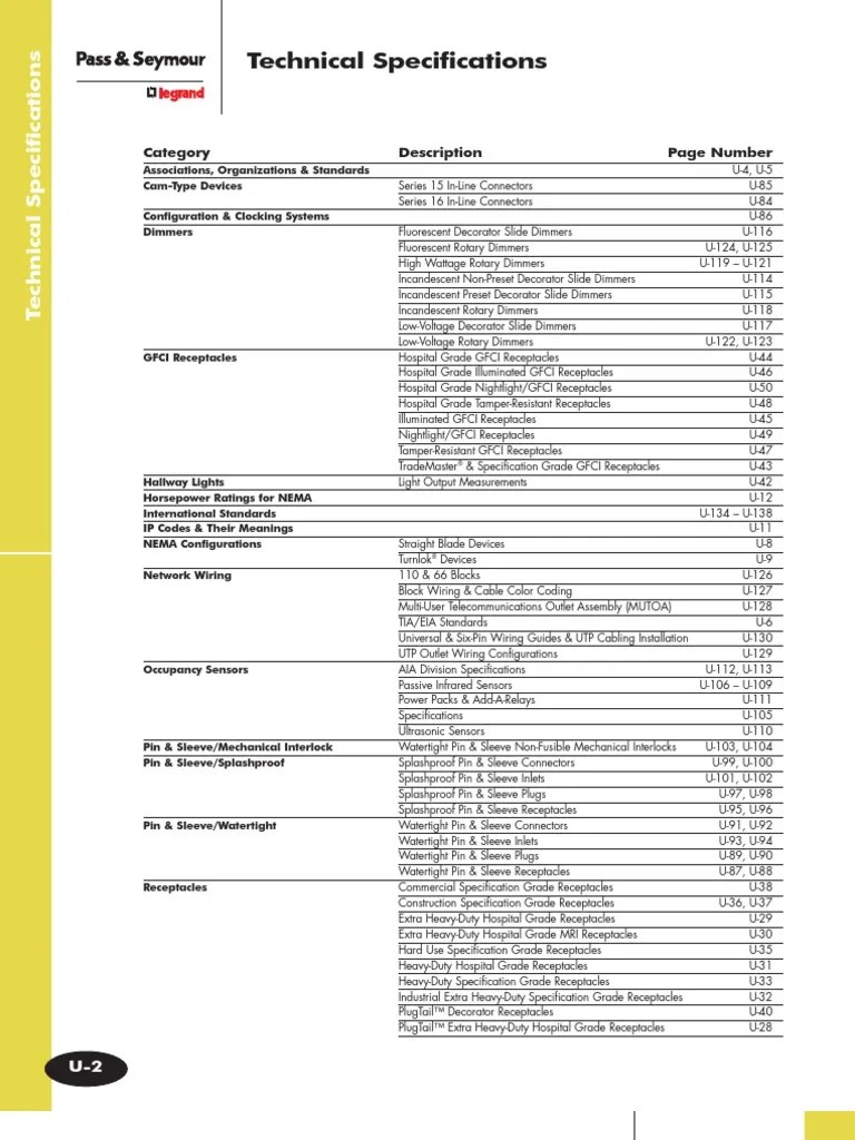 Pass Seymour Catalog Switch Electrical Engineering