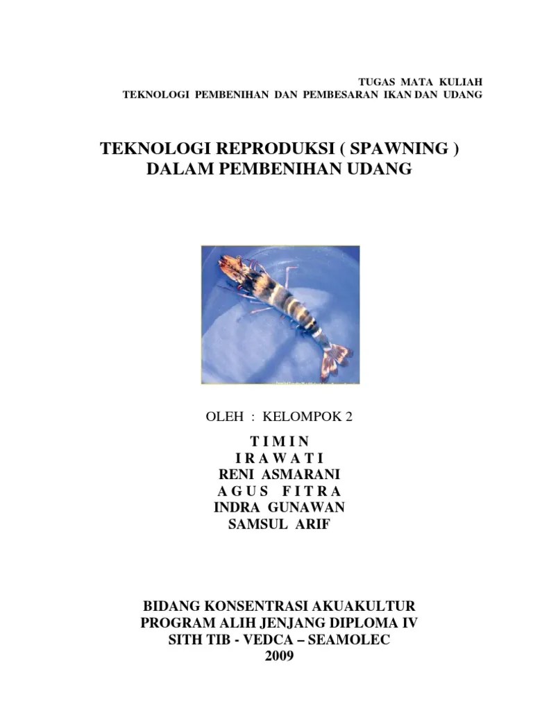 Kelompok 2 Teknologi Reproduksi Pembenihan Udang