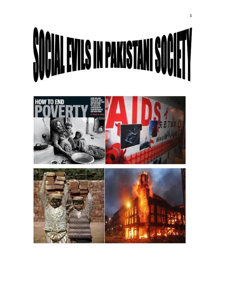List of Social Evils in Pakistani Society Unemployment Poverty
