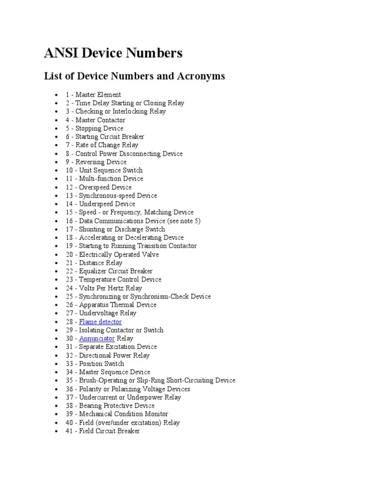 ANSI Code Relay Switch