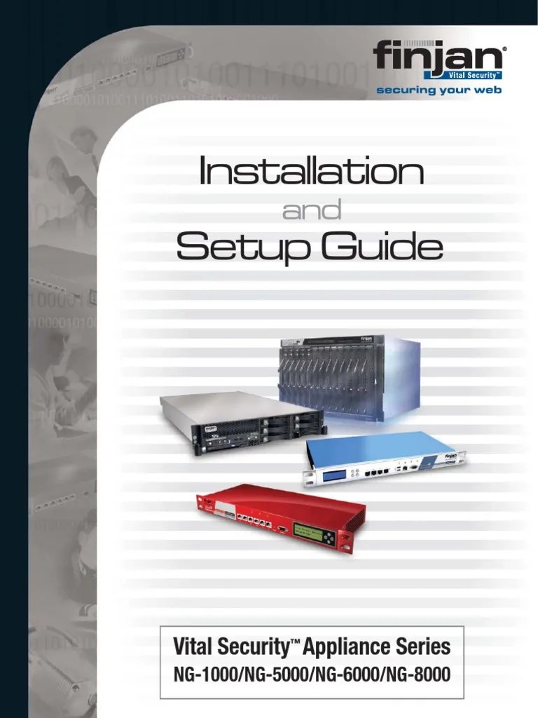 Installation Setup Guide Vital Security Appliance Series PDF Proxy