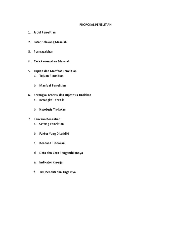Outline Proposal Penelitian | Pdf
