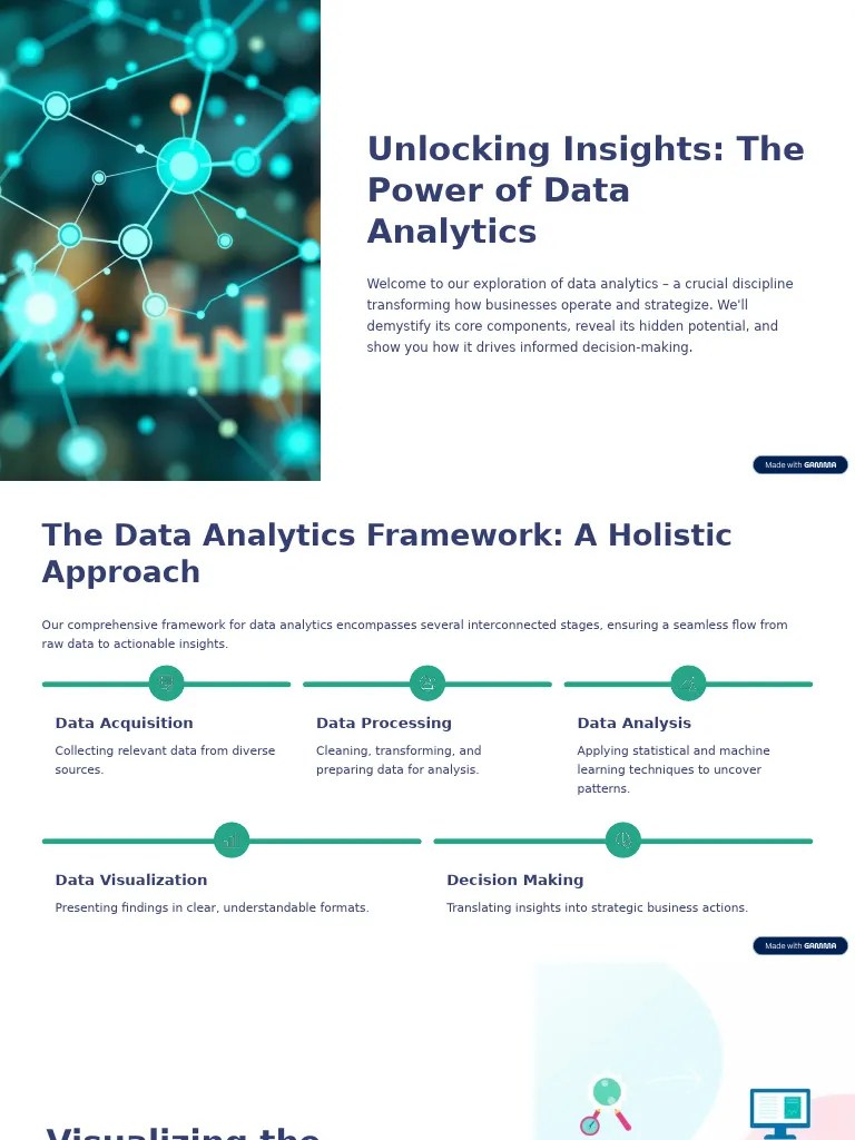 Unlocking Insights The Power Of Data Analytics Pdf Analytics Data