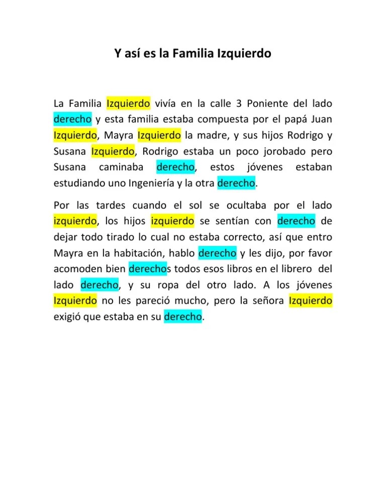 Y así es la Familia Izquierdo