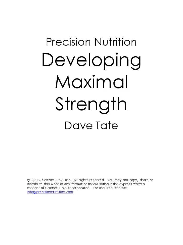DAVE TATE PERIODIZATION BIBLE PDF