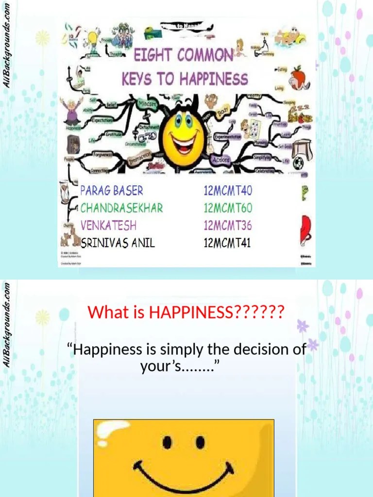 Eight Common Keys To Happiness PDF