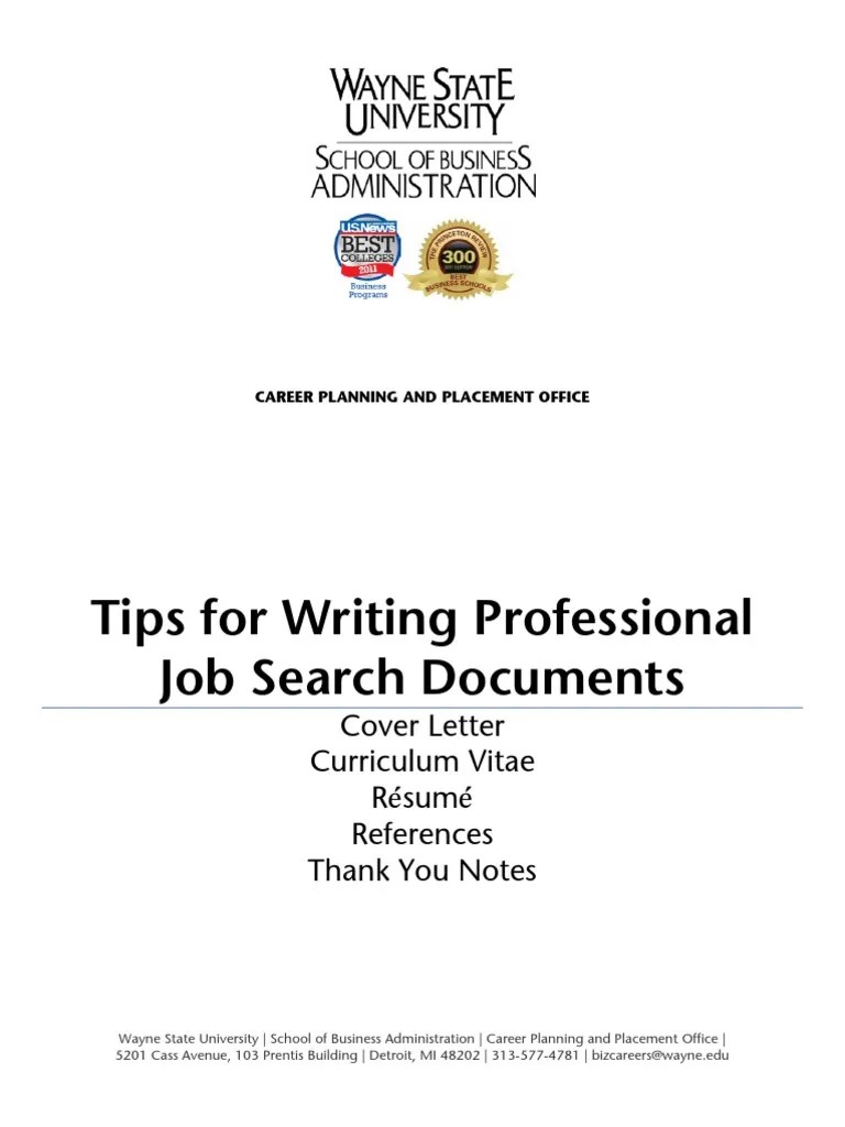 Career Tips Résumé Internship