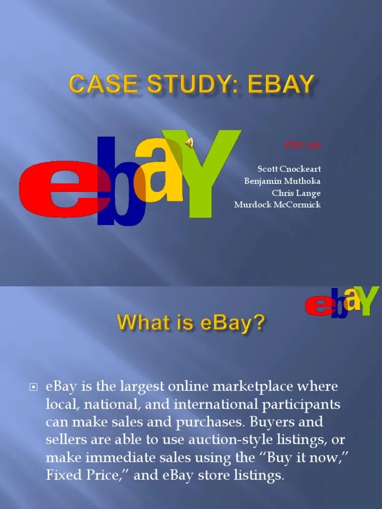 Ebay Case Study PDF E Bay World Wide 