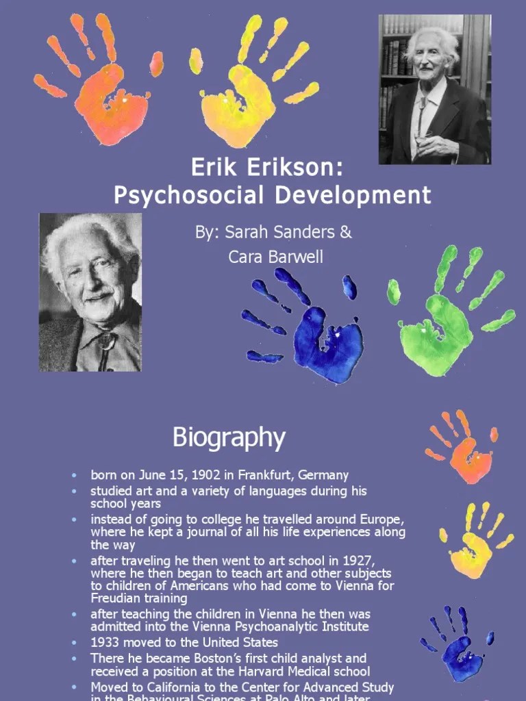 ErikErikson Human Life Stages Developmental Psychology