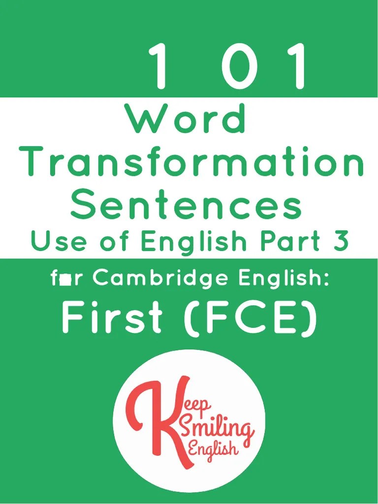 101 Word Transformation Sentences PDF Adjective Adverb