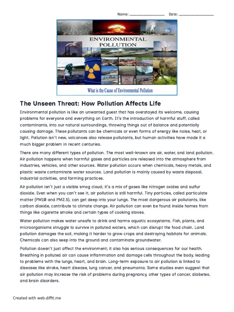 Analyze The Unseen Threat Pollutions Impact PDF Pollution Air