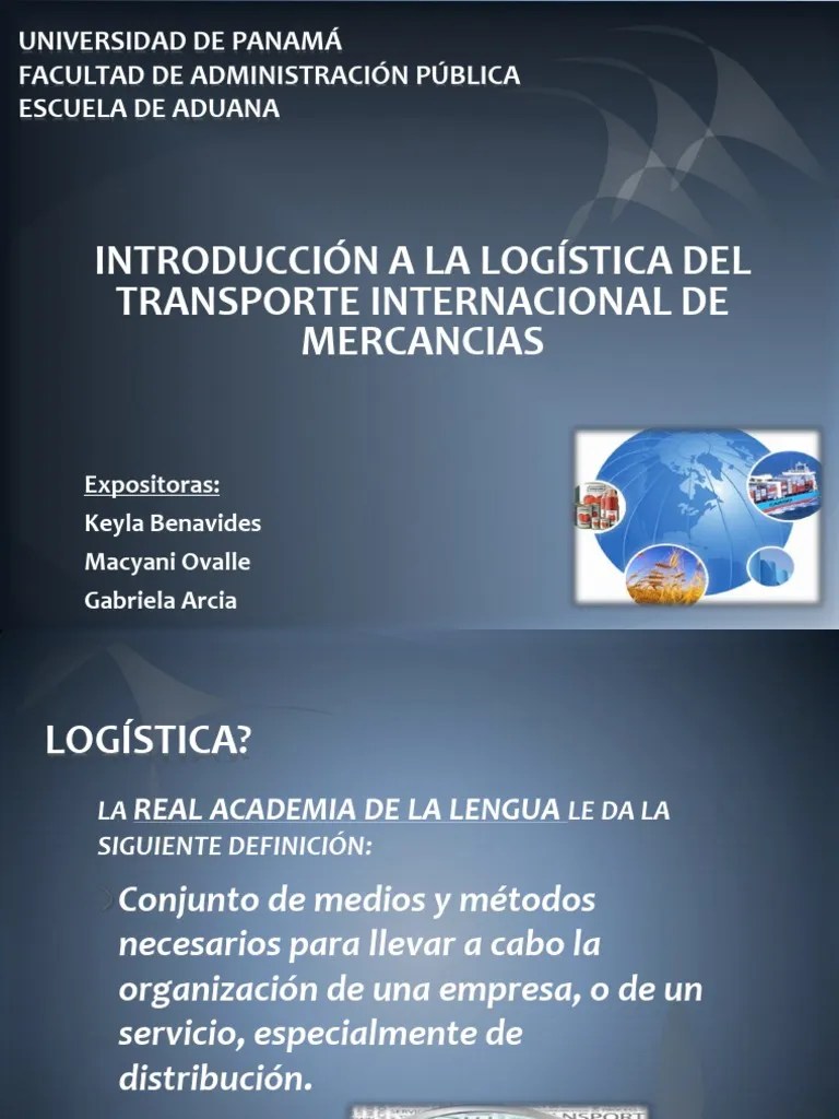 Introduccion a La Logistica Del Transporte Internacional de Mercancia