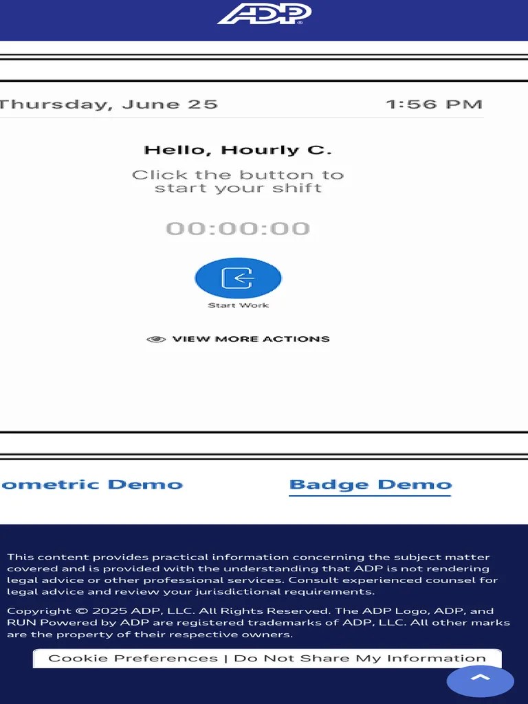 ADP Time Kiosk Demo PDF