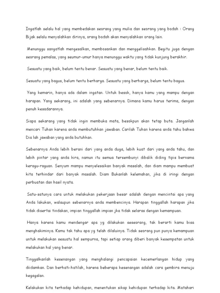 Tinggallah Dengan Baik Antara Satu Dengan Lain Afiit
