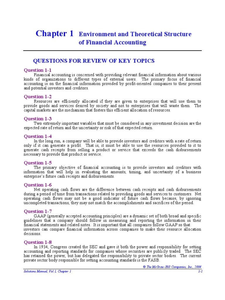 Chapter 1 Historical Cost Accounting