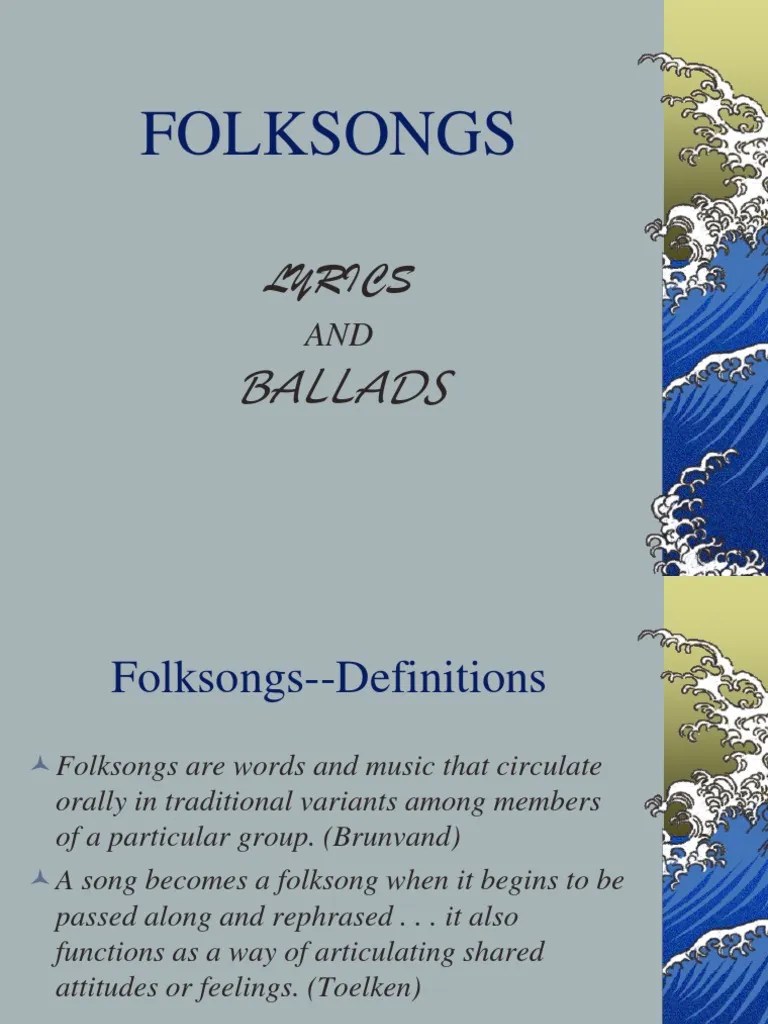 Folk Songs PDF Folk Music Ballad