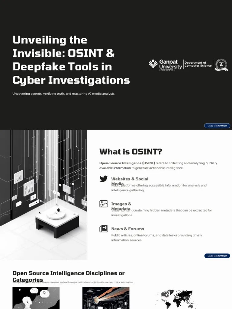Unveiling The Invisible OSINT and Deepfake Tools in Cyber
