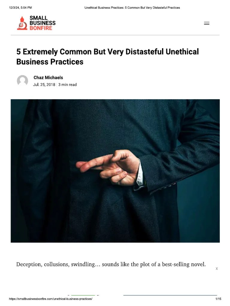 5 Common But Distasteful Practices PDF