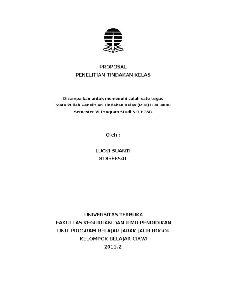 Contoh Proposal Ptk Universitas Terbuka – Pigura