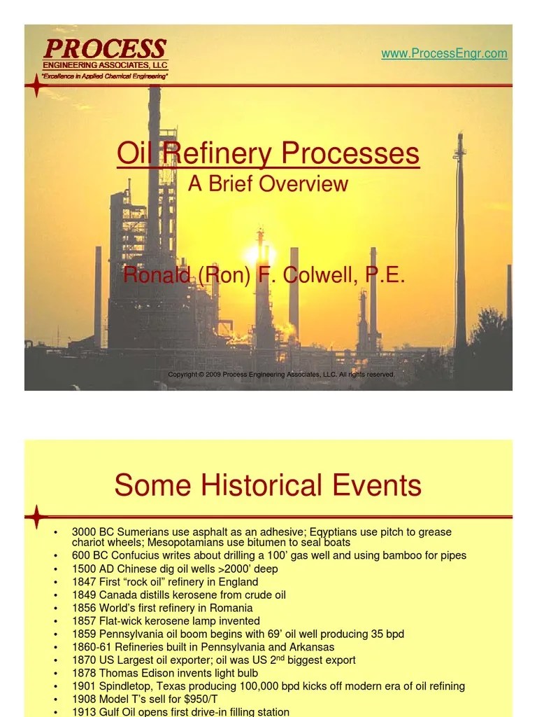Oil Refinery Processes Cracking (Chemistry) Petroleum