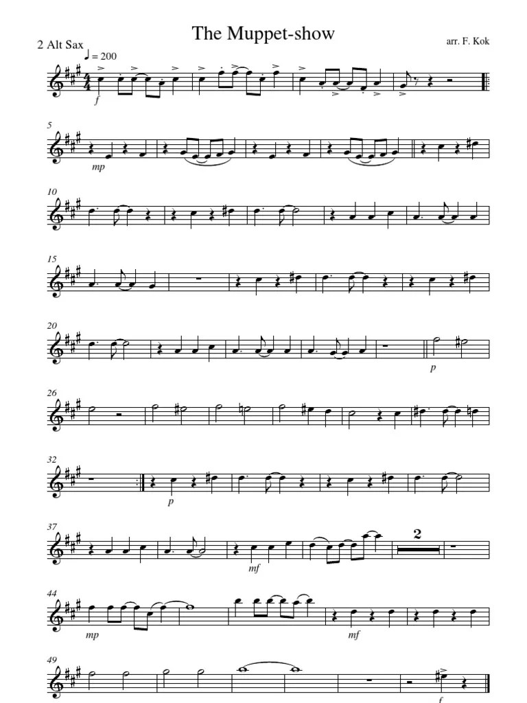 Muppets Saxkwartet 02 Alto Saxophone